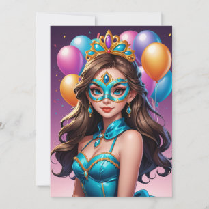 modern masquerade sweet 16 invitations