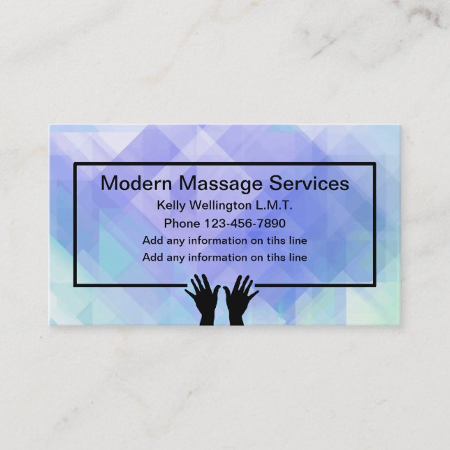 Modern Massage Services Business Card (Front)