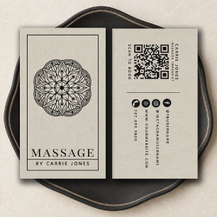Modern Massage Therapist Business Card