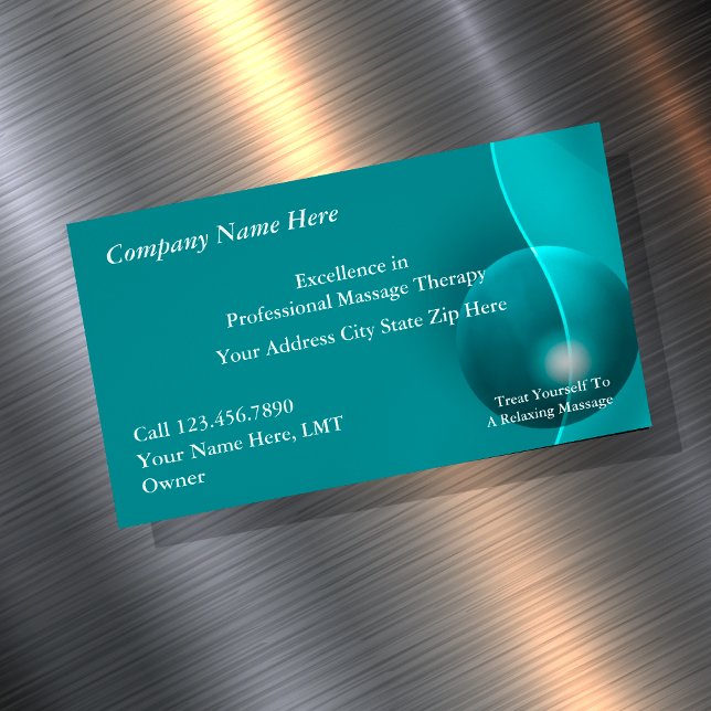 Modern Massage Unique Design Magnetic Business Card (Creator Uploaded)