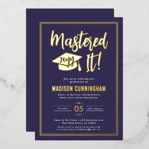 Modern Mastered It Master's Degree Graduation 