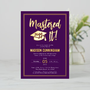 Modern Mastered It Master's Degree Graduation 
