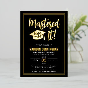 Modern Mastered It Master's Degree Graduation 