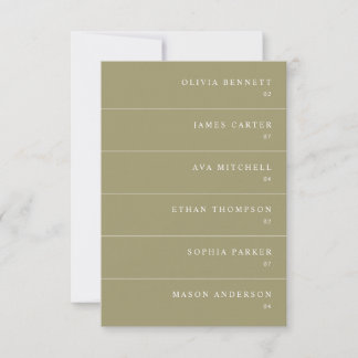 Modern Matcha Wedding Name Place Cards