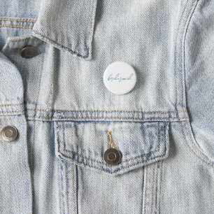 Modern Matching Bridesmaid Bach Party   Blue 3 Cm Round Badge