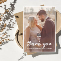 Modern Maternity Photo Thank You Card