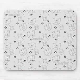 Modern Math Black And White Pattern Mouse Pad