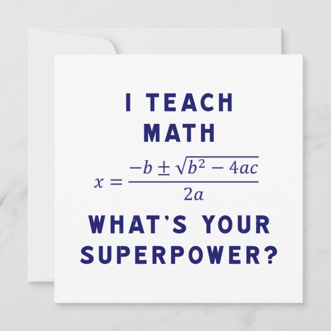 Modern Math Educator Typography Graphic (Front)