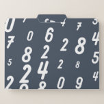 Modern Math Numbers Accounting Business Organiser File Folder<br><div class="desc">Oh number crunching can be so much fun with these modern blue random number patterned file folders. Perfect for keeping your math notes,  taxes,  receipts and other accounting paperwork. Perfect for school, office tasks or home office.</div>