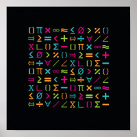 Modern Math Signs & Symbols Pattern