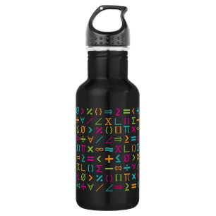 Modern Math Signs & Symbols Pattern 532 Ml Water Bottle