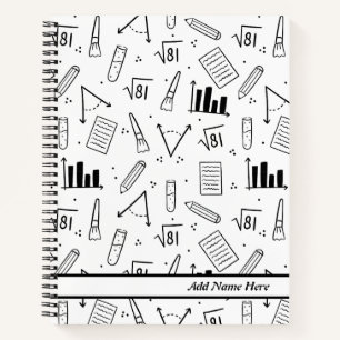 Modern Math Themed Pattern Notebook