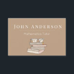 Modern Mathematics Tutor Teacher Books Glasses Fun Business Card<br><div class="desc">These elegant classy business cards would be perfect for mathematics teacher or tutor. Easily add your own details by clicking on the "customise this template" option. If you have any design related questions/requests,  please do not hesitate to contact us.</div>