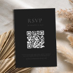 Modern Matte Black Minimal Wedding RSVP Card<br><div class="desc">Modern wedding rsvp cards with minimal design in matte black colour.</div>