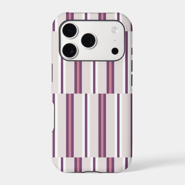Modern Mauve and Plum Stripe (Back)