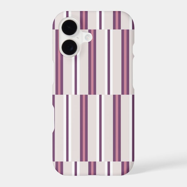 Modern Mauve and Plum Stripe (Back)