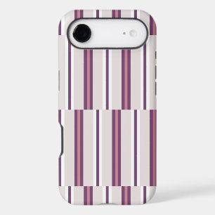 Modern Mauve and Plum Stripe