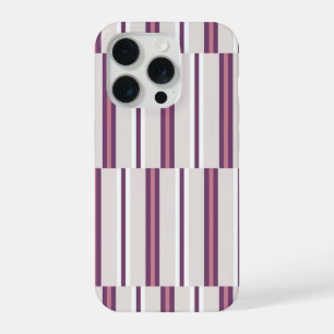Modern Mauve and Plum Stripe iPhone 15 Pro Case