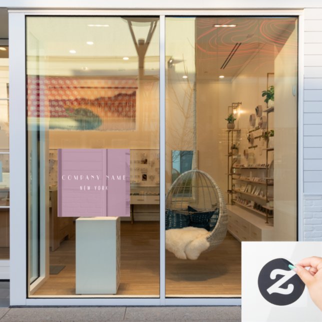 Modern Mauve Luxury Company Typography Business (Store Window)
