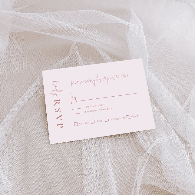 Modern Mauve RSVP Card (Creator Uploaded)