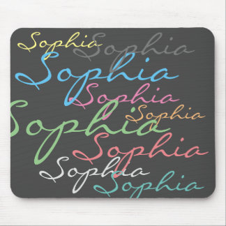Modern Maximalist Custom Name Unique Typography Mouse Pad