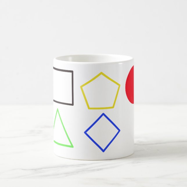 Modern Maze – Bold Geometric Abstract Art Coffee Mug (Center)