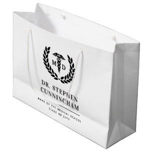 Modern MD Doctor of Medicine Med School Graduation Large Gift Bag