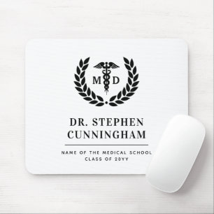 Modern MD Doctor of Medicine Med School Graduation Mouse Pad