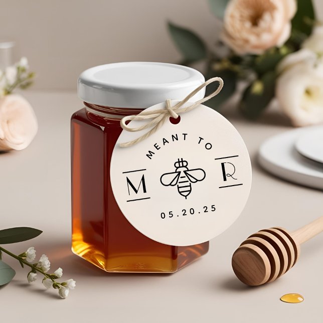 Modern Meant to Bee Honey Wedding Favour Self-inking Stamp (Creator Uploaded)