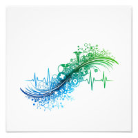 Modern Medical Abstract Heartbeat Design