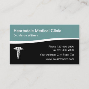 Modern Medical Center Caduceus Business Card