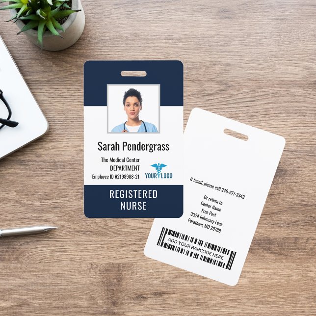 Modern Medical Centre Nurse Photo ID ID Badge (Modern Medical Center Nurse Photo ID Badge)