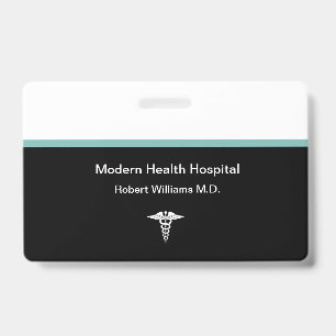 Modern Medical Hospital Staff Name ID Badge