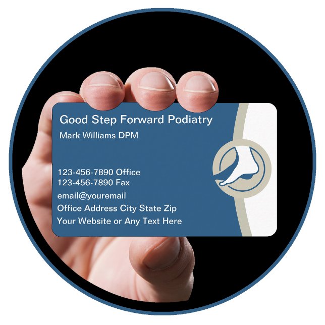 Modern Medical Podiatrist Business Cards (Creator Uploaded)