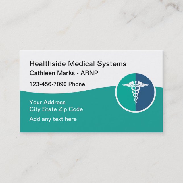 Modern Medical Professional Business Cards (Front)