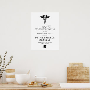 Modern Medical School Doctor Graduation Welcome Poster