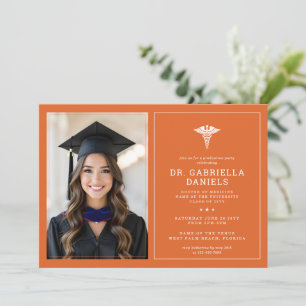Modern Medical School Graduate Doctor Graduation Invitation