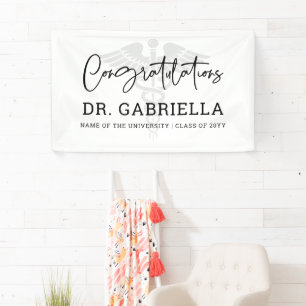 Modern Medical Symbol Med School Doctor Graduation Banner