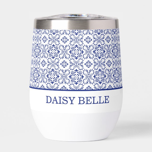 Modern Mediterranean Blue Mosaic Wedding (Front)