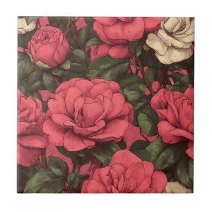 Modern Mediterranean Gardenias Tiles For Indoor