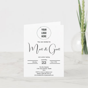 Modern meet and greet business minimalist invitat invitation