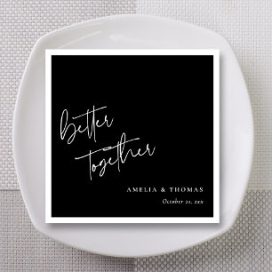 Modern Meets Classic: Personalised Better Together Napkin
