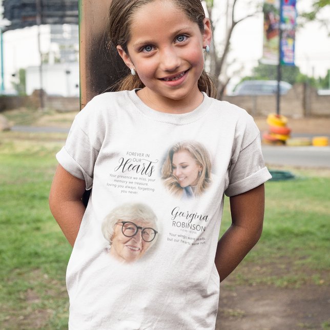 Modern Memorial Before & After Photo T-Shirt (Creator Uploaded)