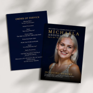 Modern Memorial / Funeral / Celebration of Life Programme