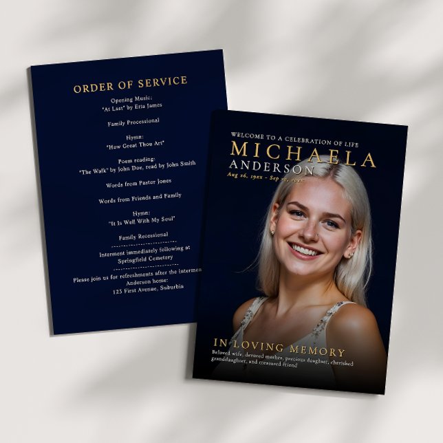 Modern Memorial / Funeral / Celebration of Life Programme (Creator Uploaded)