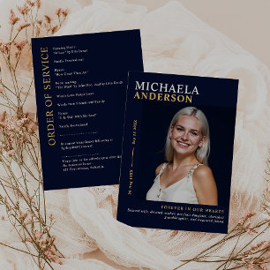 Modern Memorial / Funeral / Celebration of Life Programme