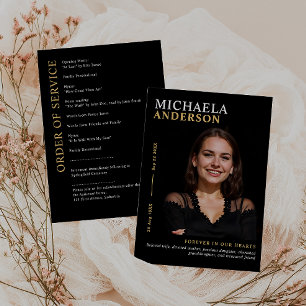 Modern Memorial / Funeral / Celebration of Life Programme