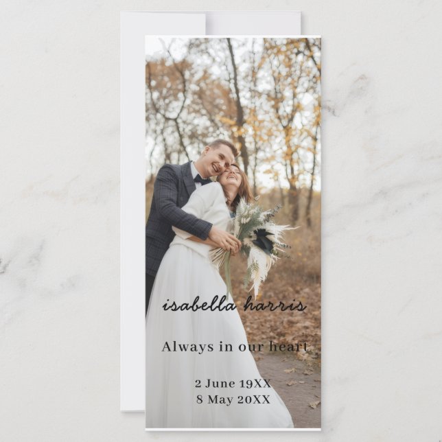 Modern Memorial Funeral Poem Design (Front)