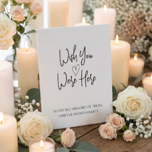 Modern Memorial In Loving Memory Wedding Table Pedestal Sign
