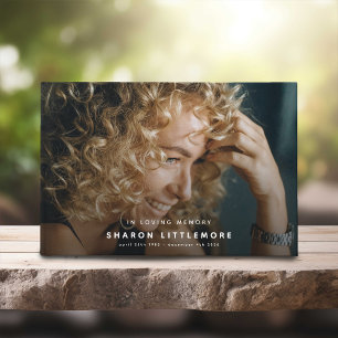 Modern Memorial Photo Keepsake Guest Book